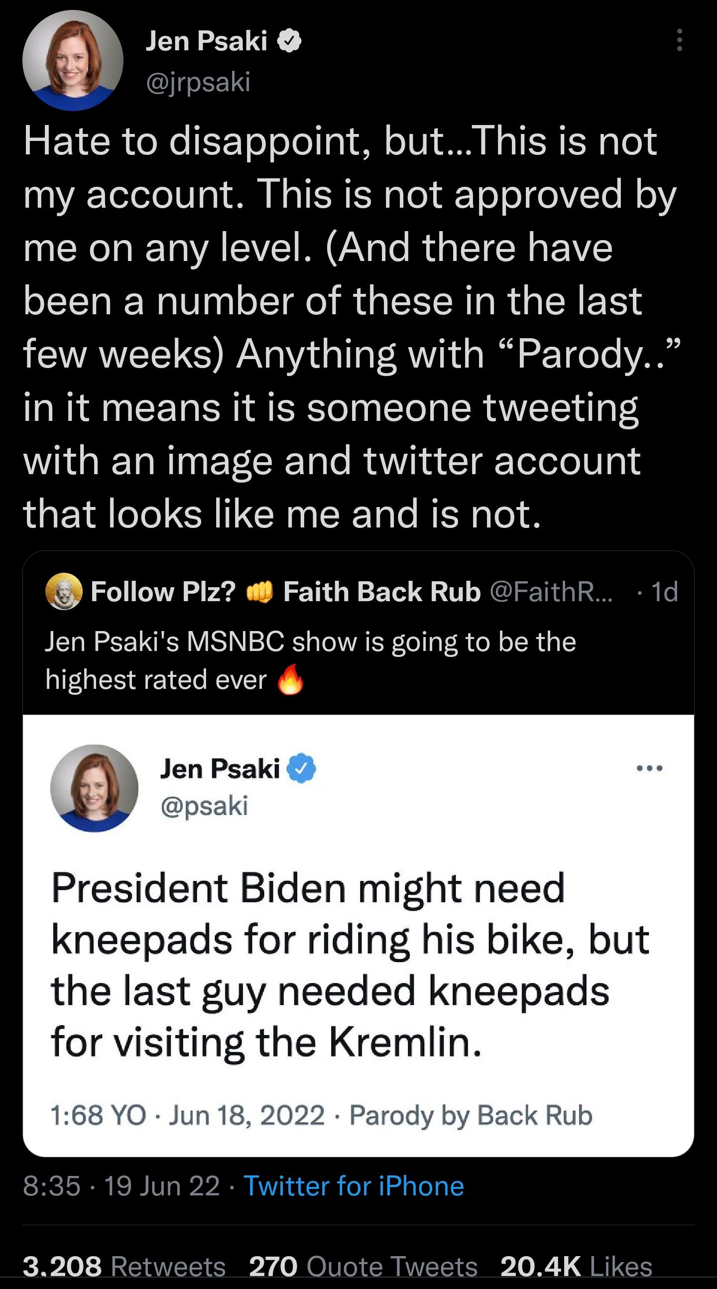 Y WK S 4 JgeLELY Hate to disappoint butThis is not 0 VATelelo V 0 S R oV SR E g o aT ool oVTo M o me on any level And there have been a number of these in the last SVTAVEELG WA 2 Yat a1 TaTRNViNd W T o Yo A2 in it means it is someone tweeting with an image and twitter account that looks like me and is not Follow Piz Faith Back Rub FaithR 1d Jen Psakis MSNBC show is going to be the highest rated ev