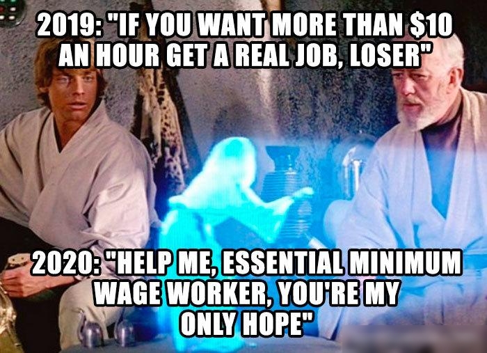 2019 IF YOUWANTMORE THAN 10 ANHOUR GETAIREAL JOB LOSER fvzuznn MEJESSENTIALMINIMUM UTH WORKER YOURE W Iihnori