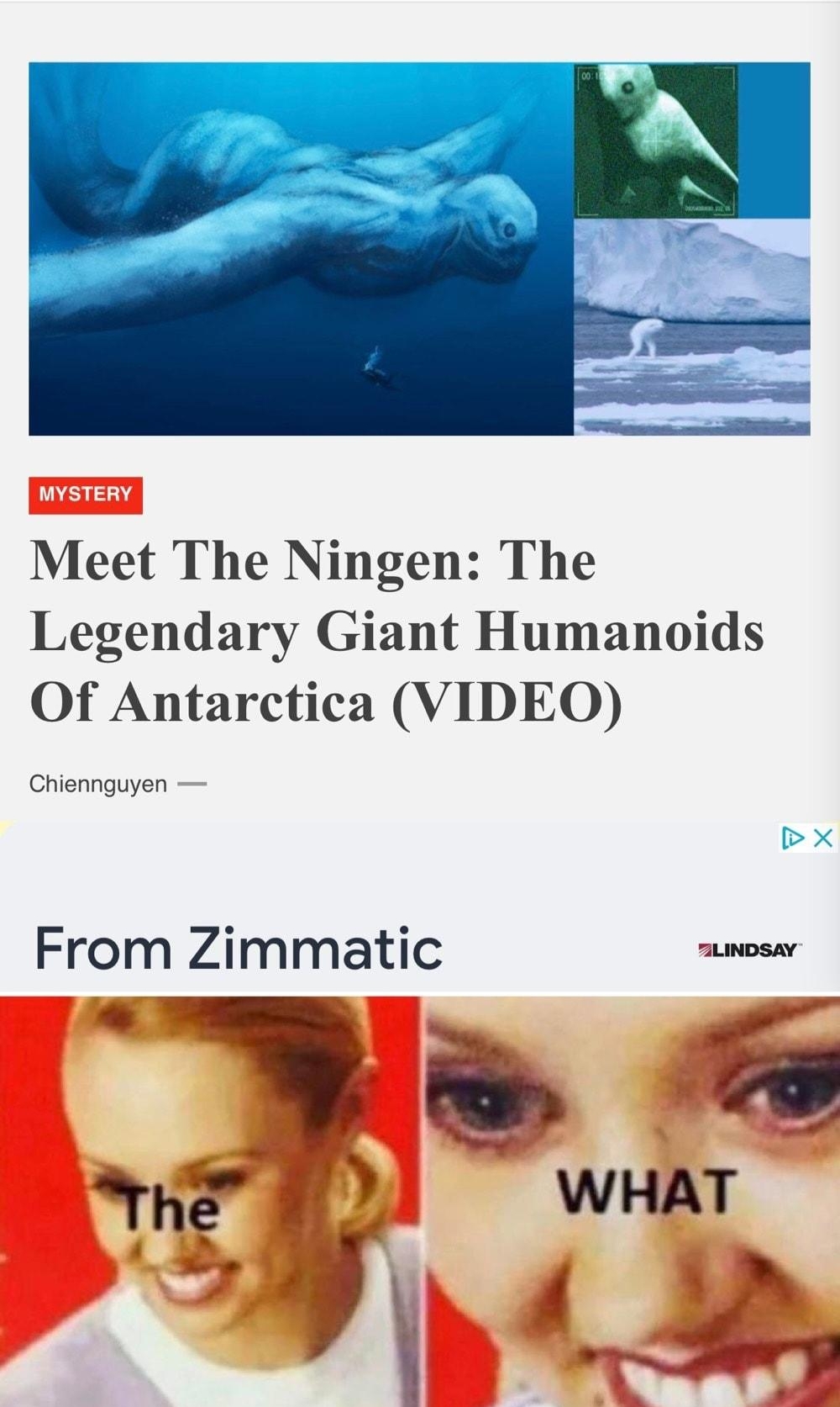 Meet The Ningen The Legendary Giant Humanoids Of Antarctica VIDEO Chiennguyen 3 From Zimmatic aunosay o The WHAT y