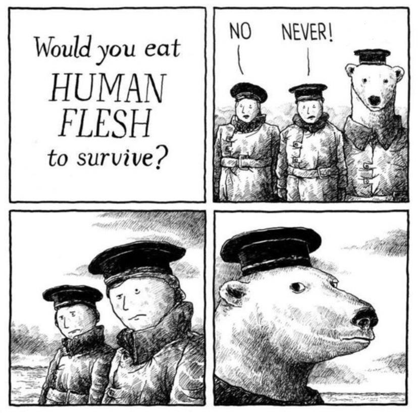 Would you eat HUMAN FLESH to survive
