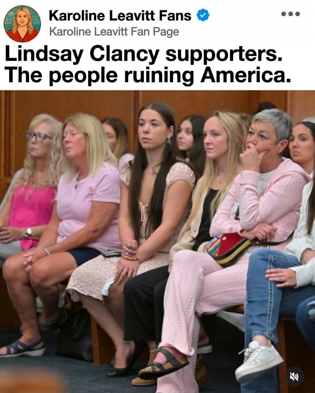 Karoline Leavitt Fans Karoline Leavitt Fan Page Lindsay Clancy supporters. The people ruining America.