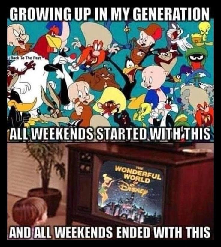 GROWING UP IN MY GENERATION ALL WEEKENDS STARTED WITH THIS AND ALL WEEKENDS ENDED WITH THIS