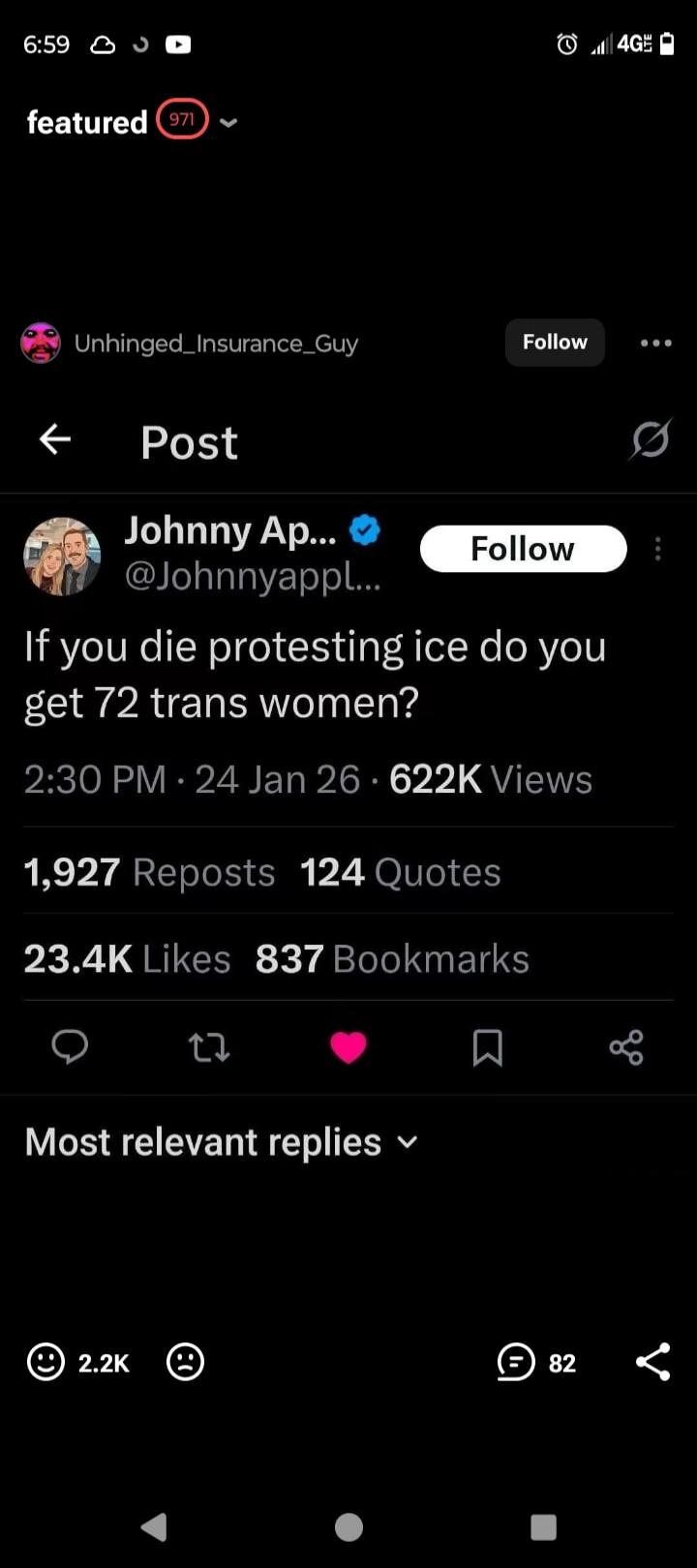 If you die protesting ice do you get 72 trans women?