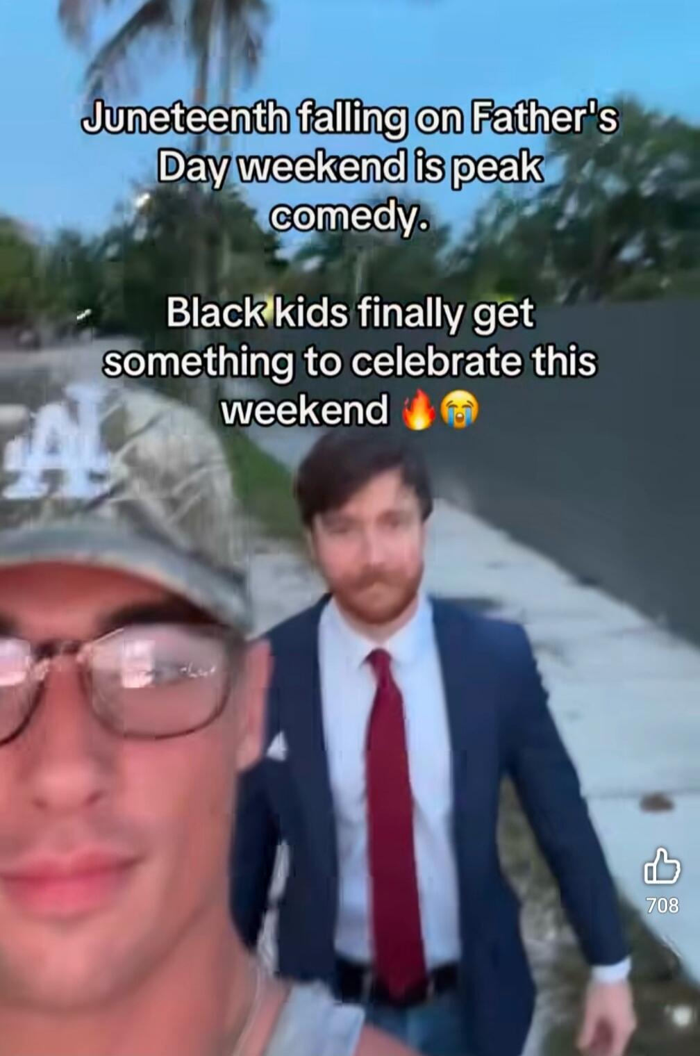 Juneteenth falling on Father's Day weekend is peak comedy. Black kids finally get something to celebrate this weekend 🔥😭