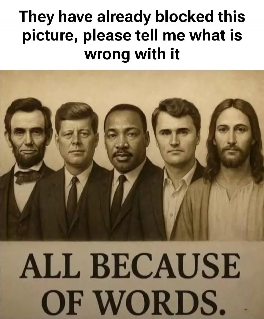 They have already blocked this picture, please tell me what is wrong with it ALL BECAUSE OF WORDS.