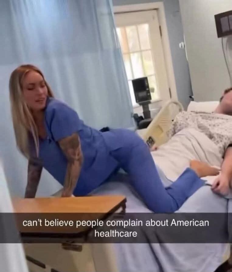 can't believe people complain about American healthcare