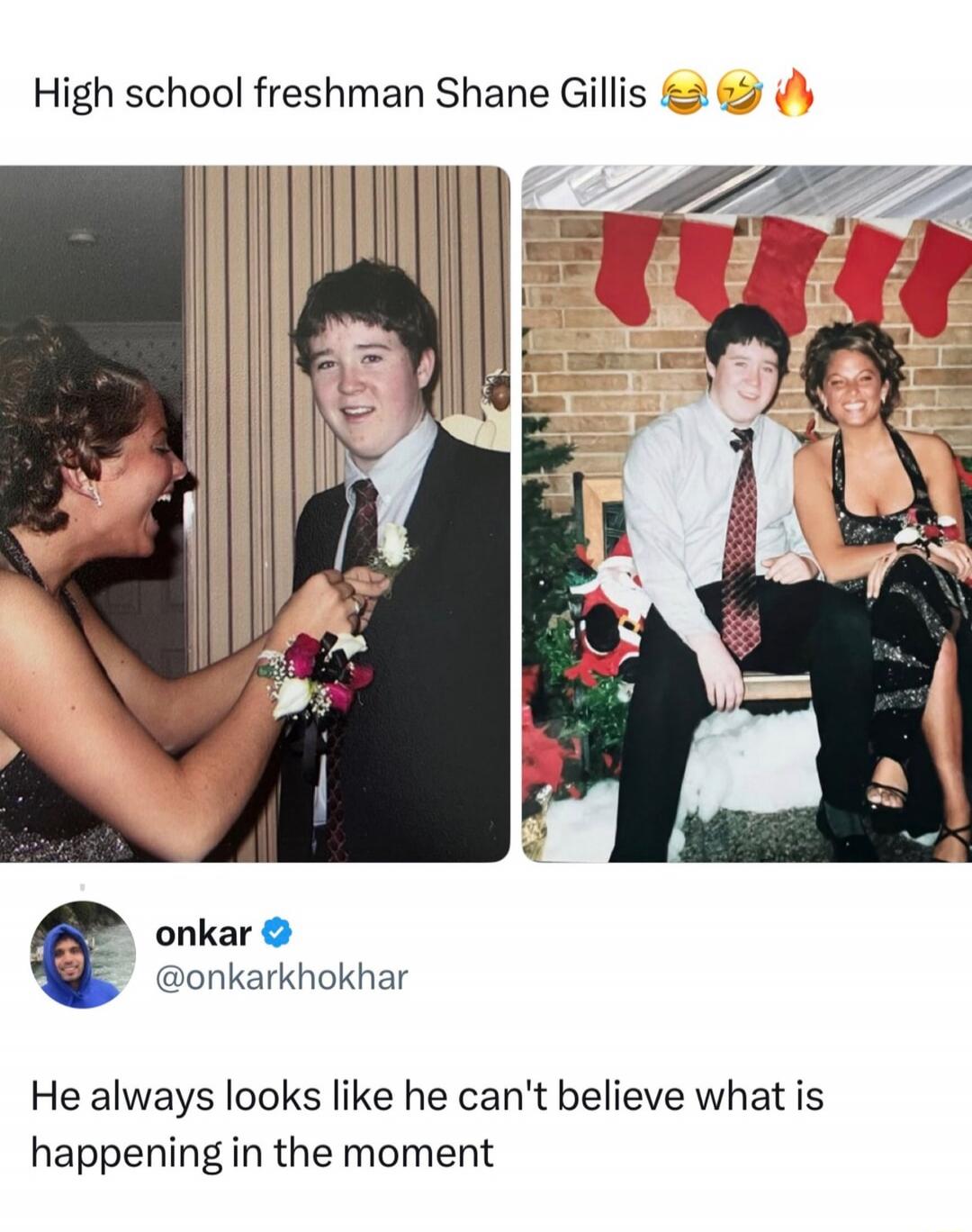 High school freshman Shane Gillis 😂🤣🔥 onkar @onkarkhokhar He always looks like he can't believe what is happening in the moment