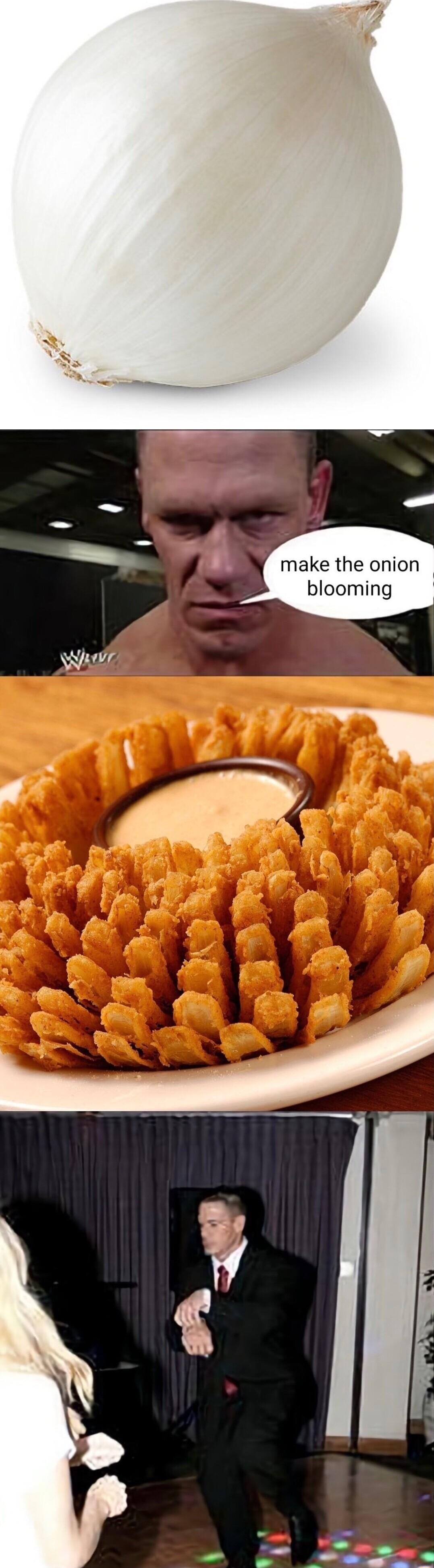 make the onion blooming