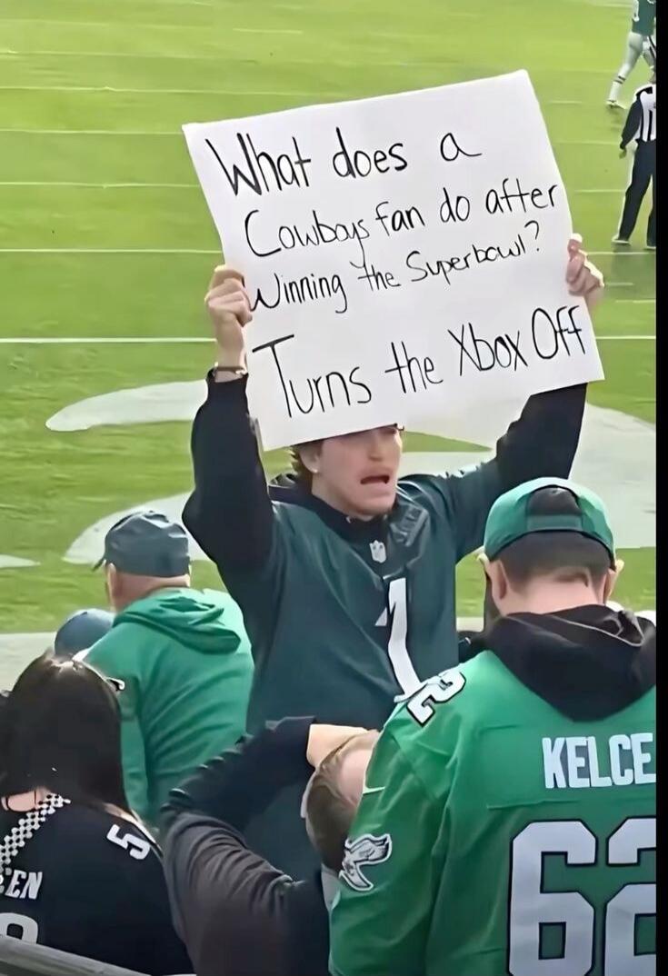 What does a Cowboys fan do after winning the Superbowl? Turns the Xbox Off