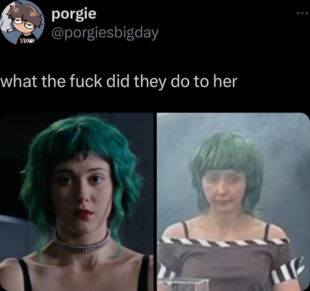 porgie porgiesbigday what the fuck did they do to her