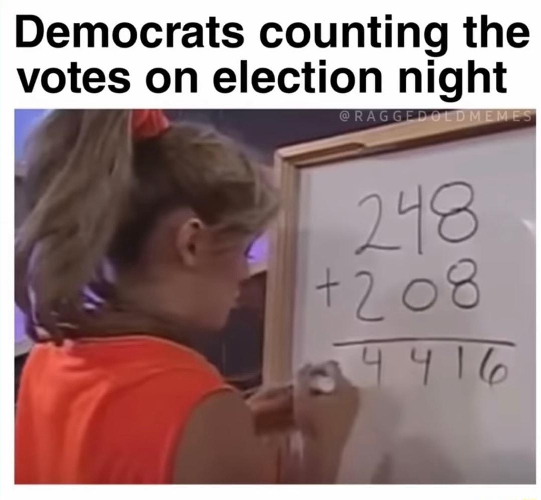 Democrats counting the votes on election night