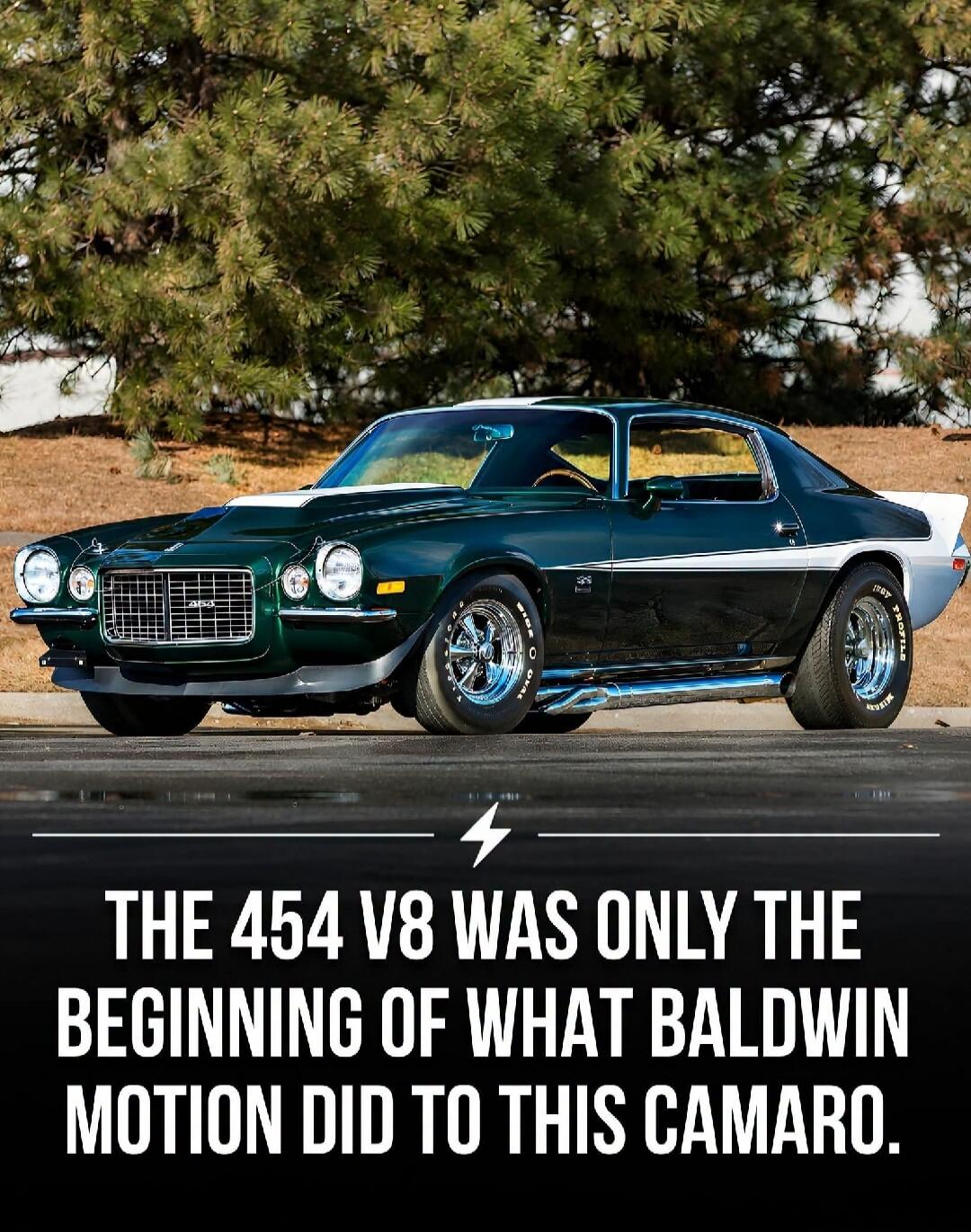 THE 454 V8 WAS ONLY THE BEGINNING OF WHAT BALDWIN MOTION DID TO THIS CAMARO.