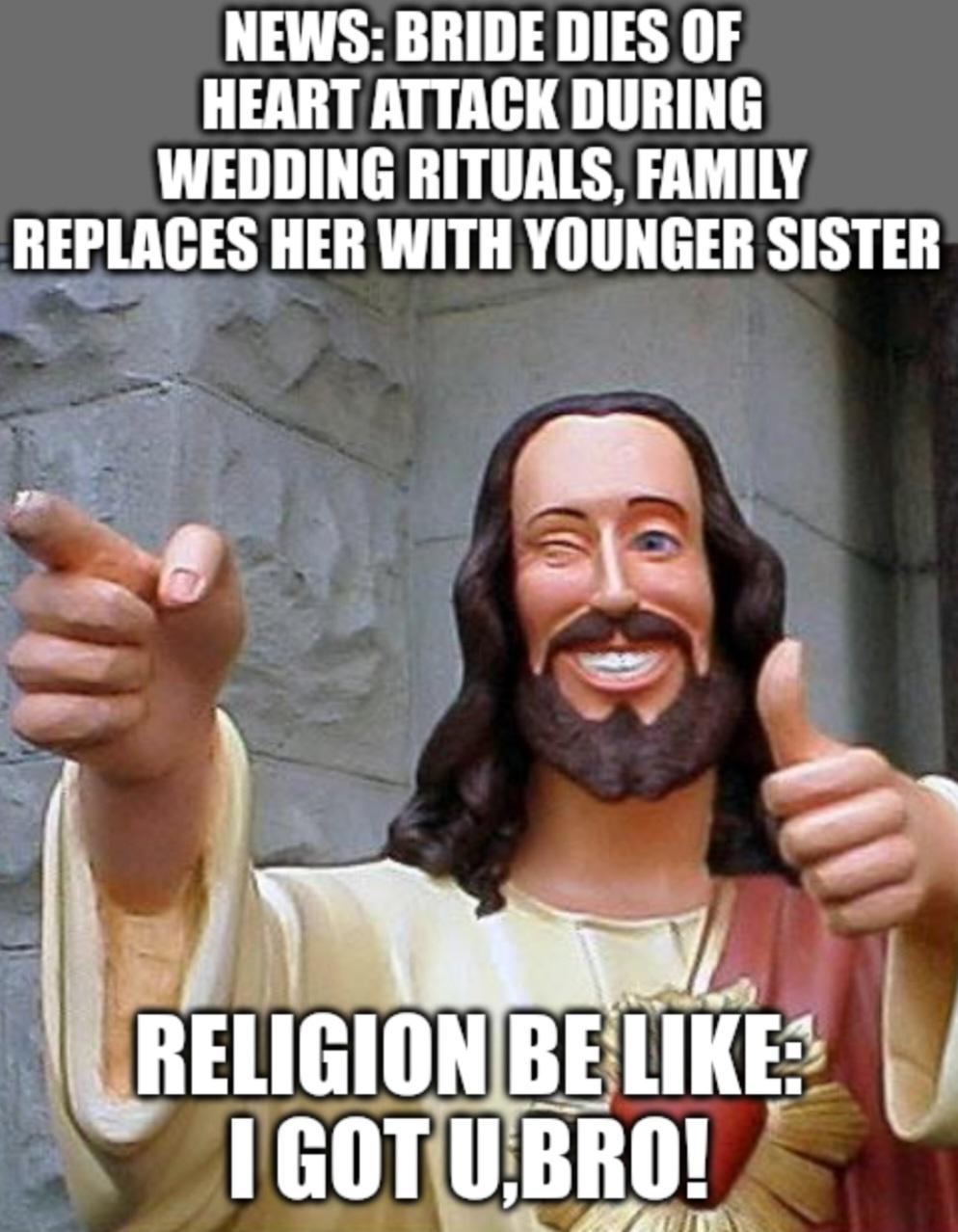 NEWS BRIDE DIES OF HEART ATTACK DURING WEDDING RITUALS FAMILY REPLACES HER WITH YOUNGER SISTER b R RELIGI 1GOTU BIIII