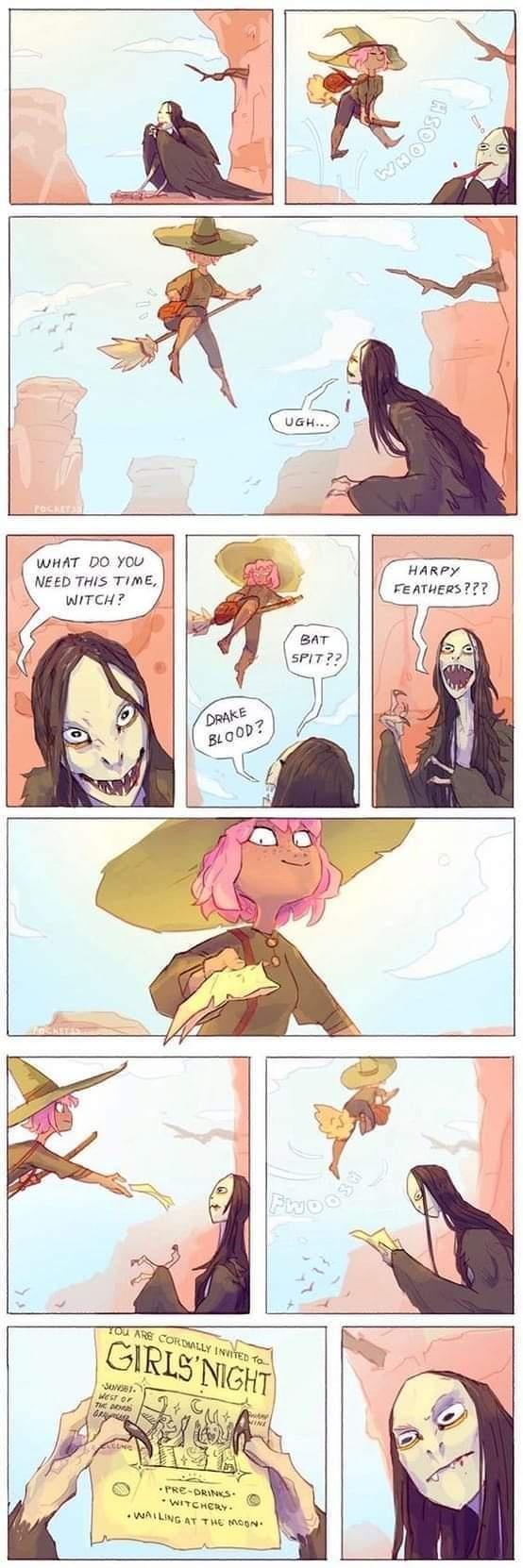 WHAT DO YOU NEED THIS TIME WITCH HARPY FEATHERSTT