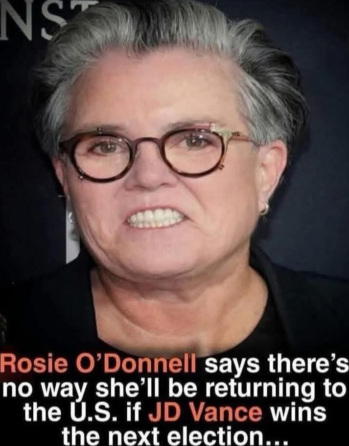 Rosie O'Donnell says there’s no way she’ll be returning to the U.S. if JD Vance wins the next election...