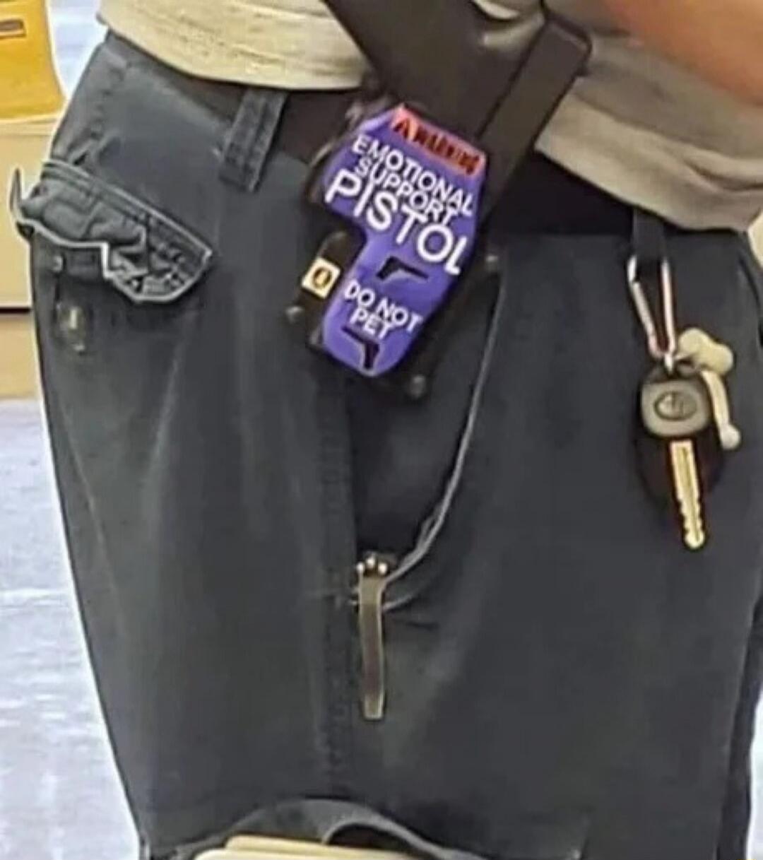 Emotional support pistol. Do not pet.