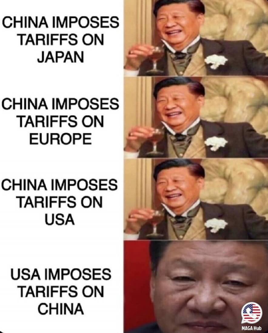 CHINA IMPOSES TARIFFS ON JAPAN CHINA IMPOSES TARIFFS ON EUROPE CHINA IMPOSES TARIFFS ON USA USA IMPOSES TARIFFS ON CHINA