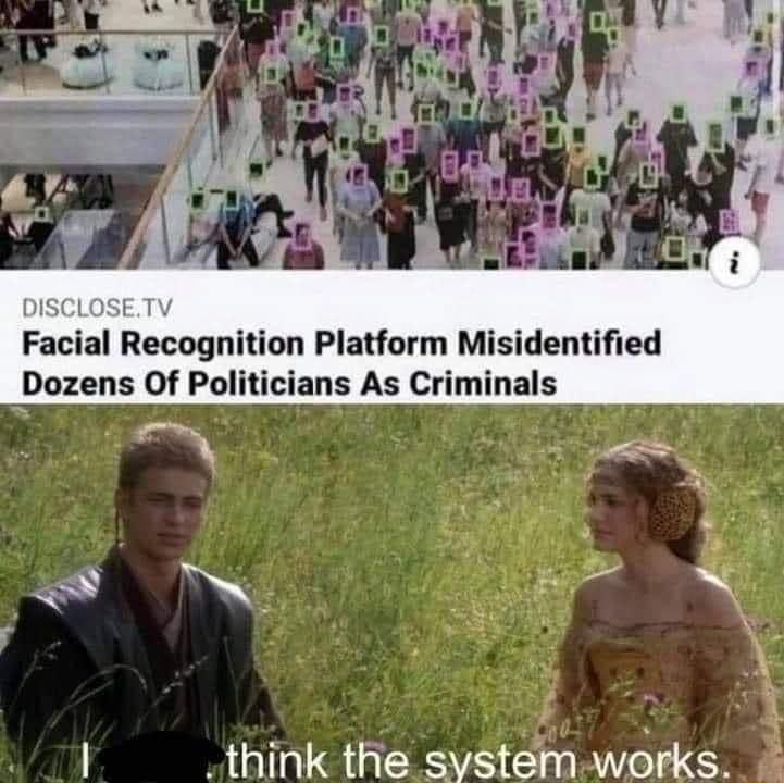 Facial Recognition Platform Misidentified Dozens Of Politicians As Criminals _think the system works