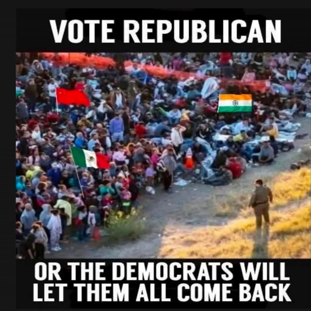 VOTE REPUBLICAN OR THE DEMOCRATS WILL LET THEM ALL COME BACK