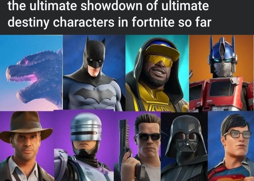QU EL RS o e V RO RV T ETE destiny characters in fortnite so far
