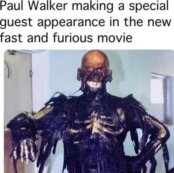Paul Walker making a special guest appearance in the new fast and furious movie
