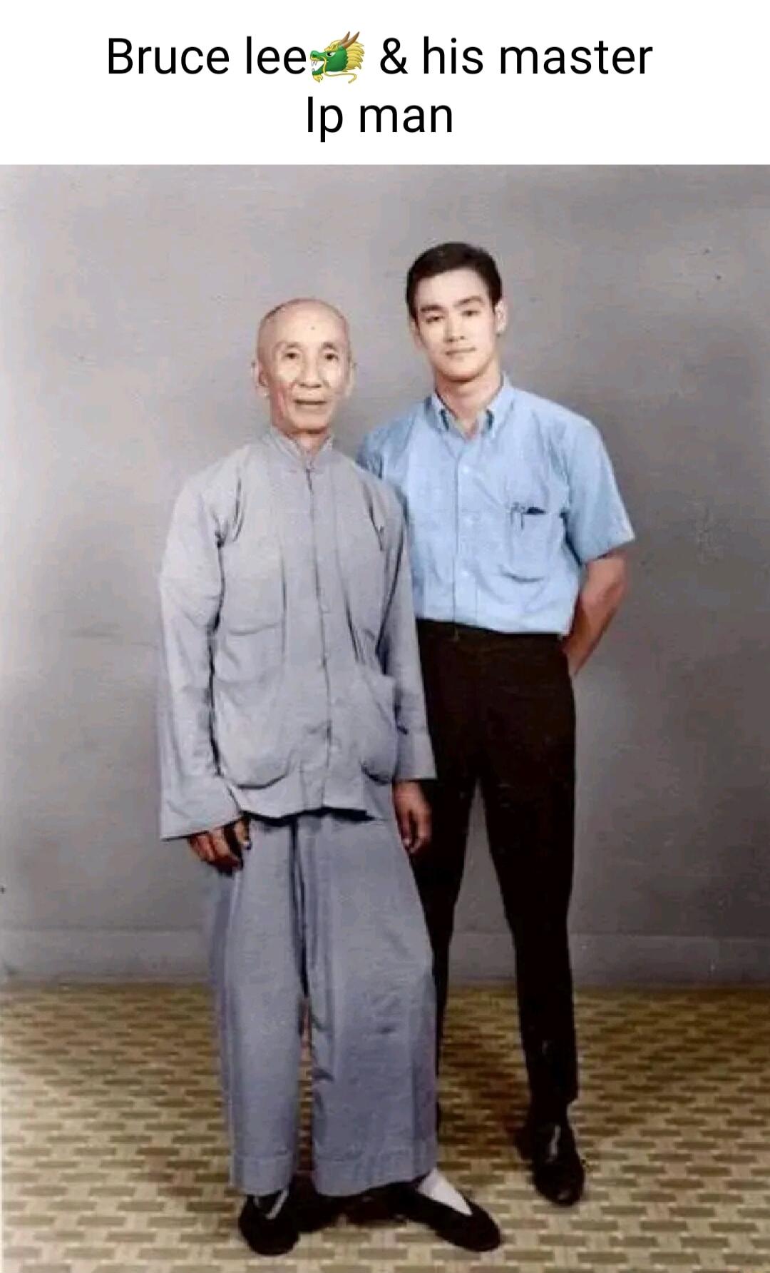 Bruce lees his master Ip man