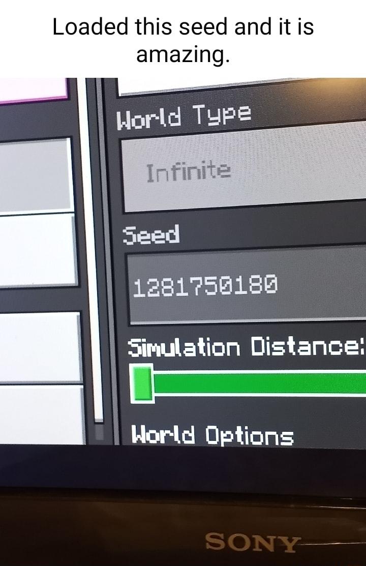 Loaded this seed and it is amazing 1 b0 T WA Egl1 H 1 Horld Options