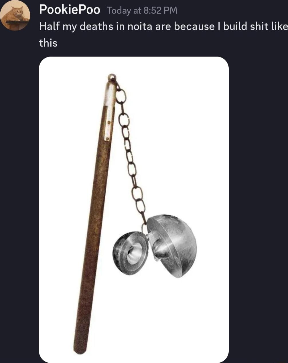 PookiePoo Half my deaths in noita are because build shit like this
