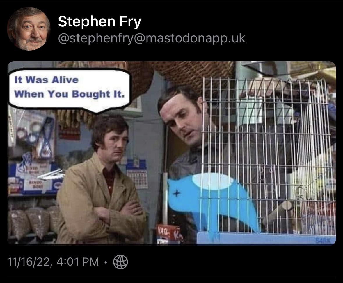 Stephen Fry L ERELENQINERGIETATIS 11622 401PM
