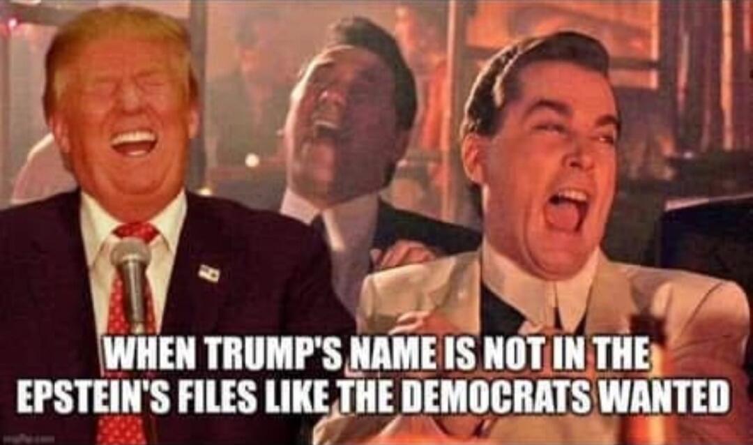 WHEN TRUMP'S NAME IS NOT IN THE EPSTEIN'S FILES LIKE THE DEMOCRATS WANTED