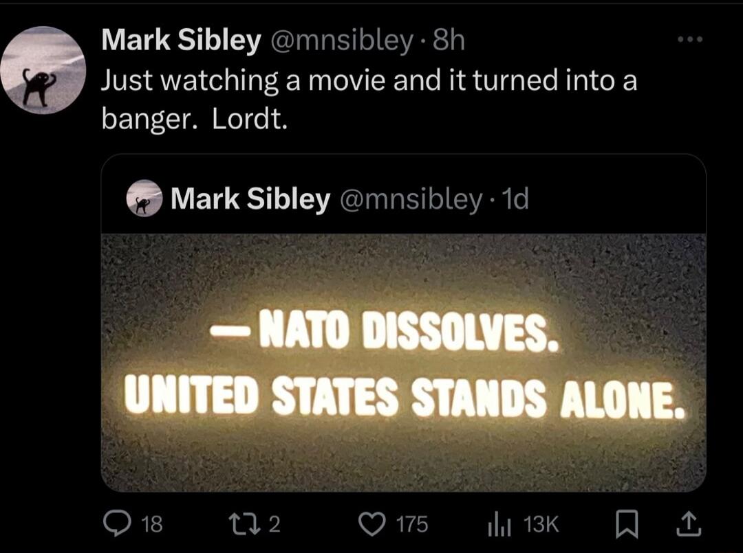 Mark Sibley mnsibley 8h Just watching a movie and it turned into a banger Lordt Mark Sibley mnsibley 1d