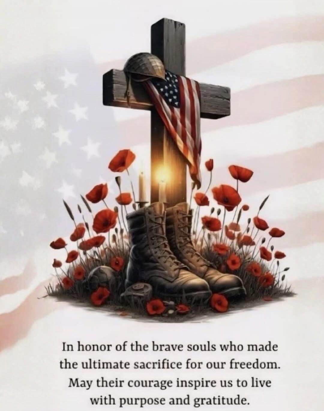In honor of the brave souls who made the ultimate sacrifice for our freedom. May their courage inspire us to live with purpose and gratitude.