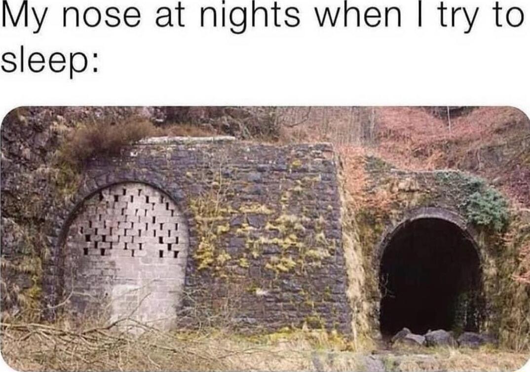 My nose at nights when I try to sleep: