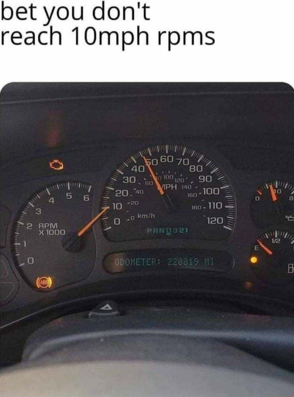 bet you dont reach 10mph rpms