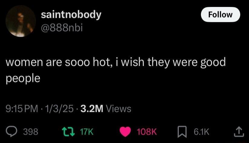 saintnobody 888nbi women are sooo hot i wish they were good people ERETLVERTKTPIRE BT RV 7 7K 08k J 61K 2
