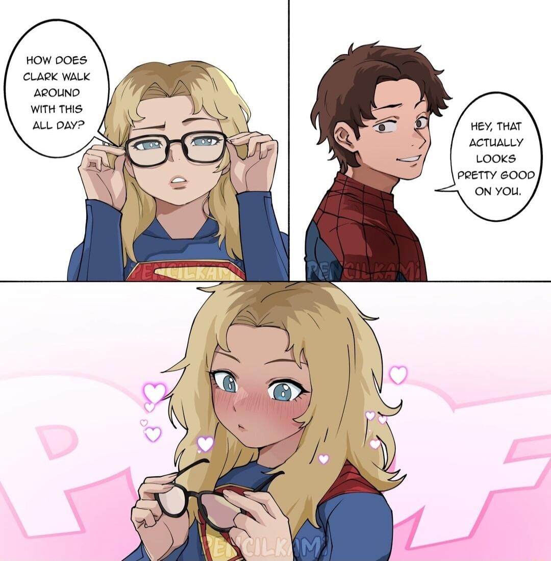 HOW DOES CLARK WALK AROUND WITH THIS ALL DAY? HEY, THAT ACTUALLY LOOKS PRETTY GOOD ON YOU.