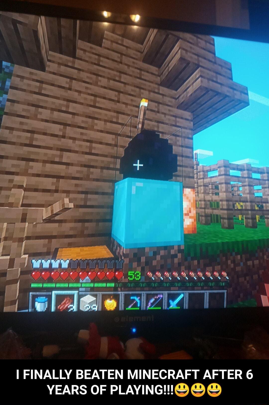 R el t FINALLY BEATEN MINECRAFT AFTER 6 YEARS OF PLAYING