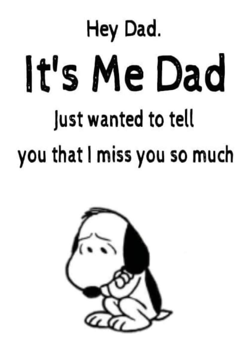 Hey Dad. It's Me Dad Just wanted to tell you that I miss you so much