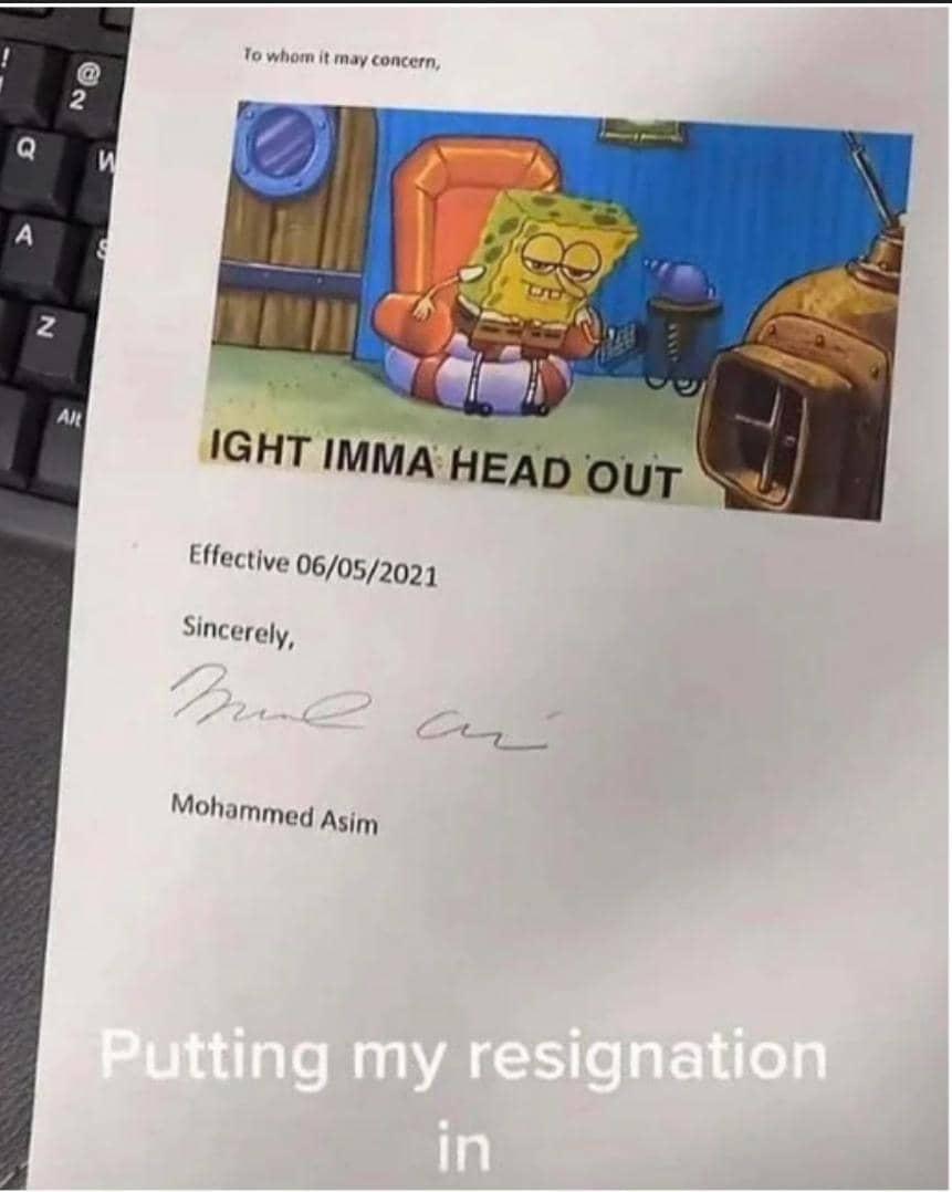 IGHT IMMA Effective 06052091 Sincerely Mohammed Agim