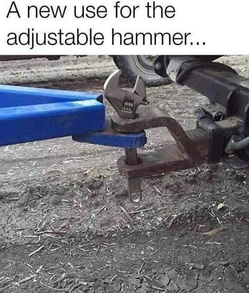 A new use for the adjustable hammer...