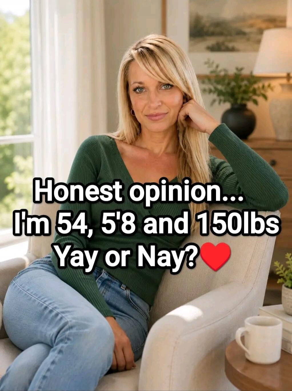 Honest opinion... I'm 54, 5'8 and 150lbs Yay or Nay?