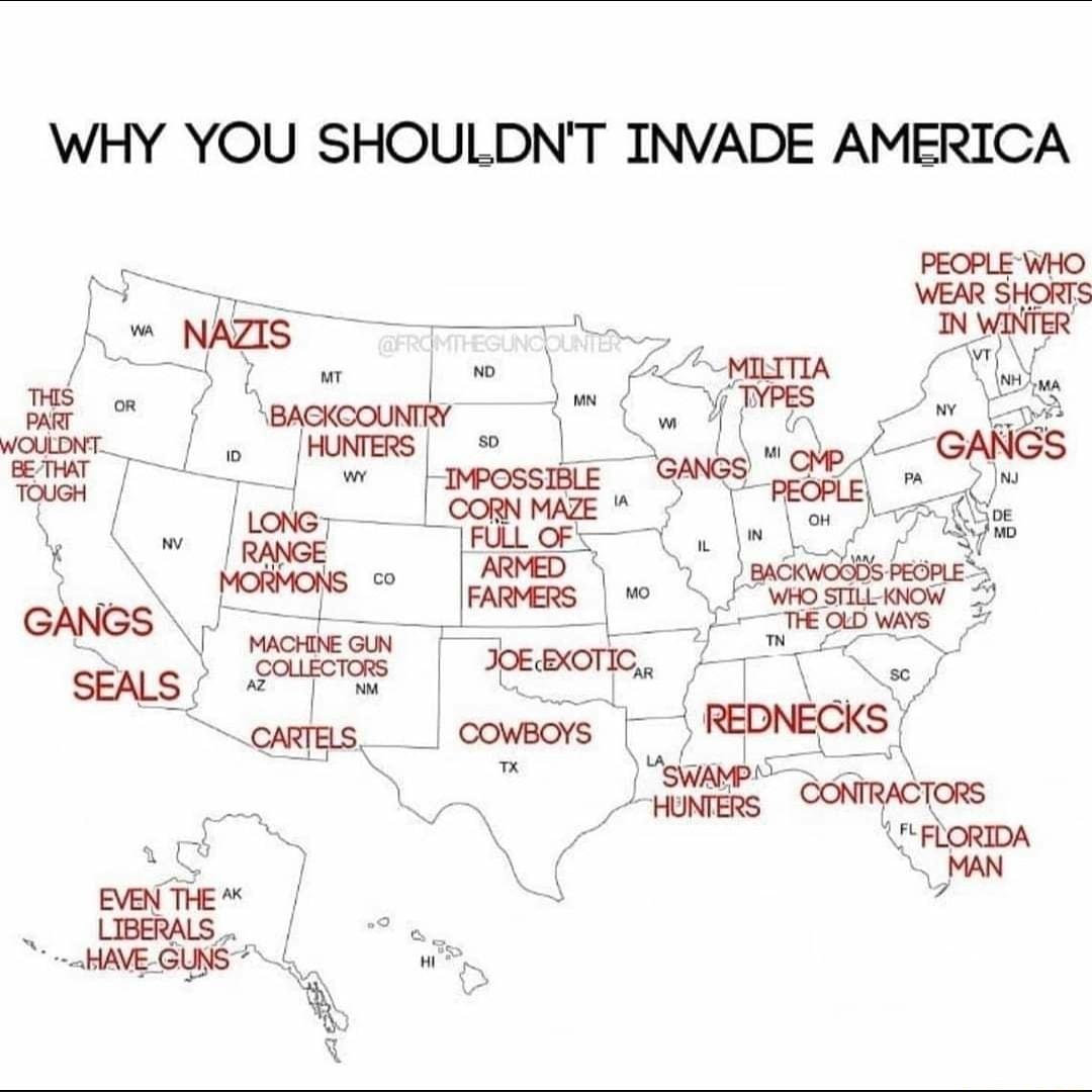 WHY YOU SHOULDNT INVADE AMERICA