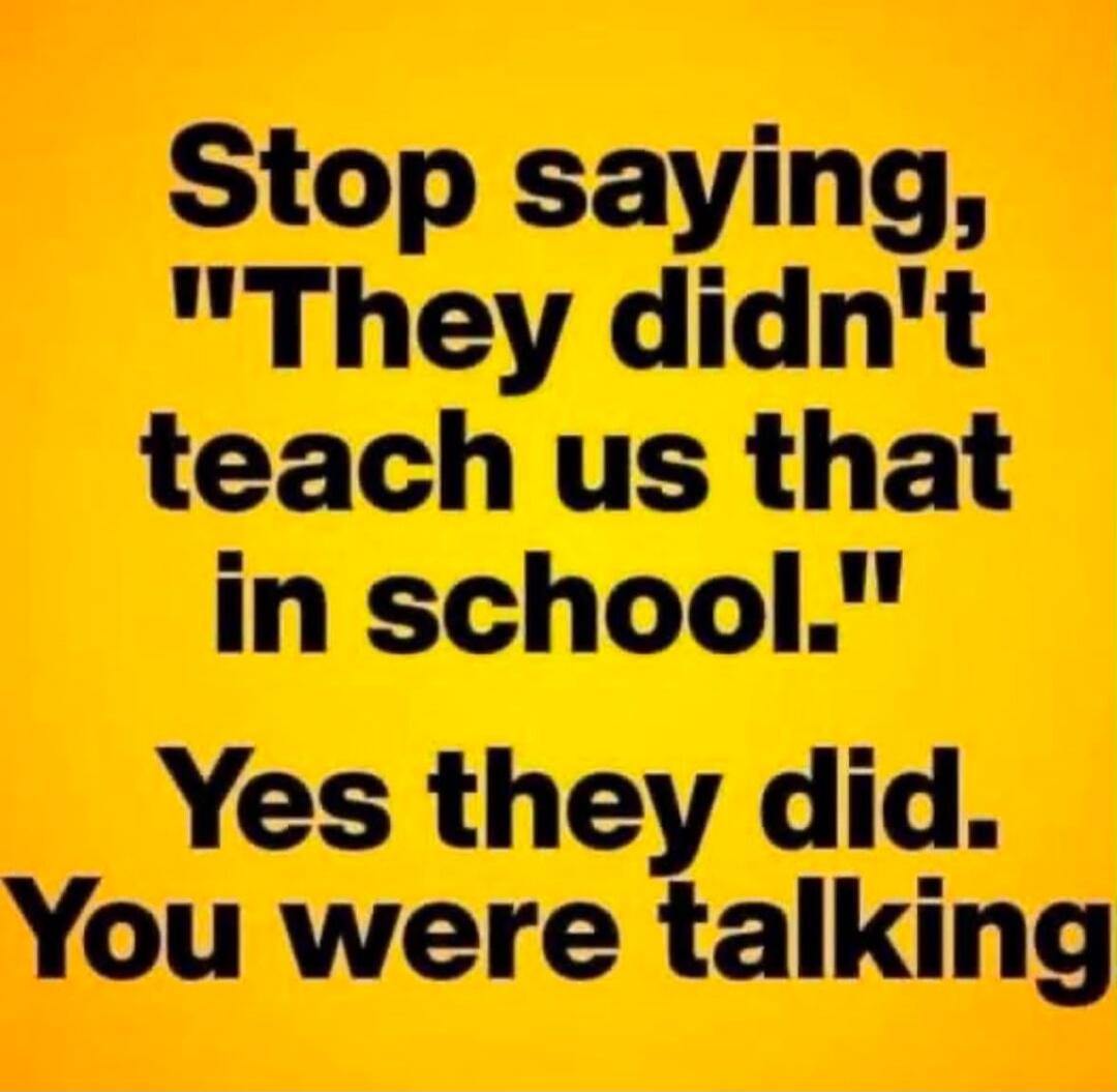 Stop saying, 