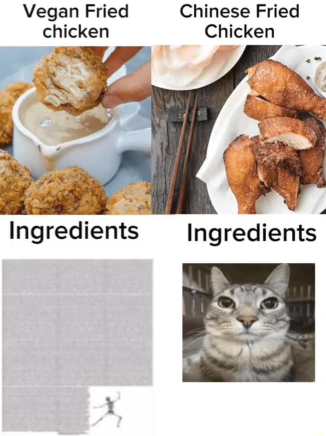 Vegan Fried Chinese Fried chicken Chicken P Ingredients Ingredients