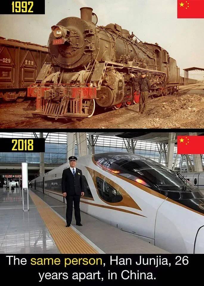 The same person Han Junijia 26 years apart in China