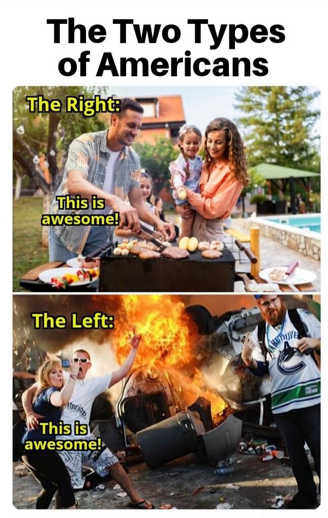 The Two Types of Americans
The Right:
This is awesome!
The Left:
This is awesome!