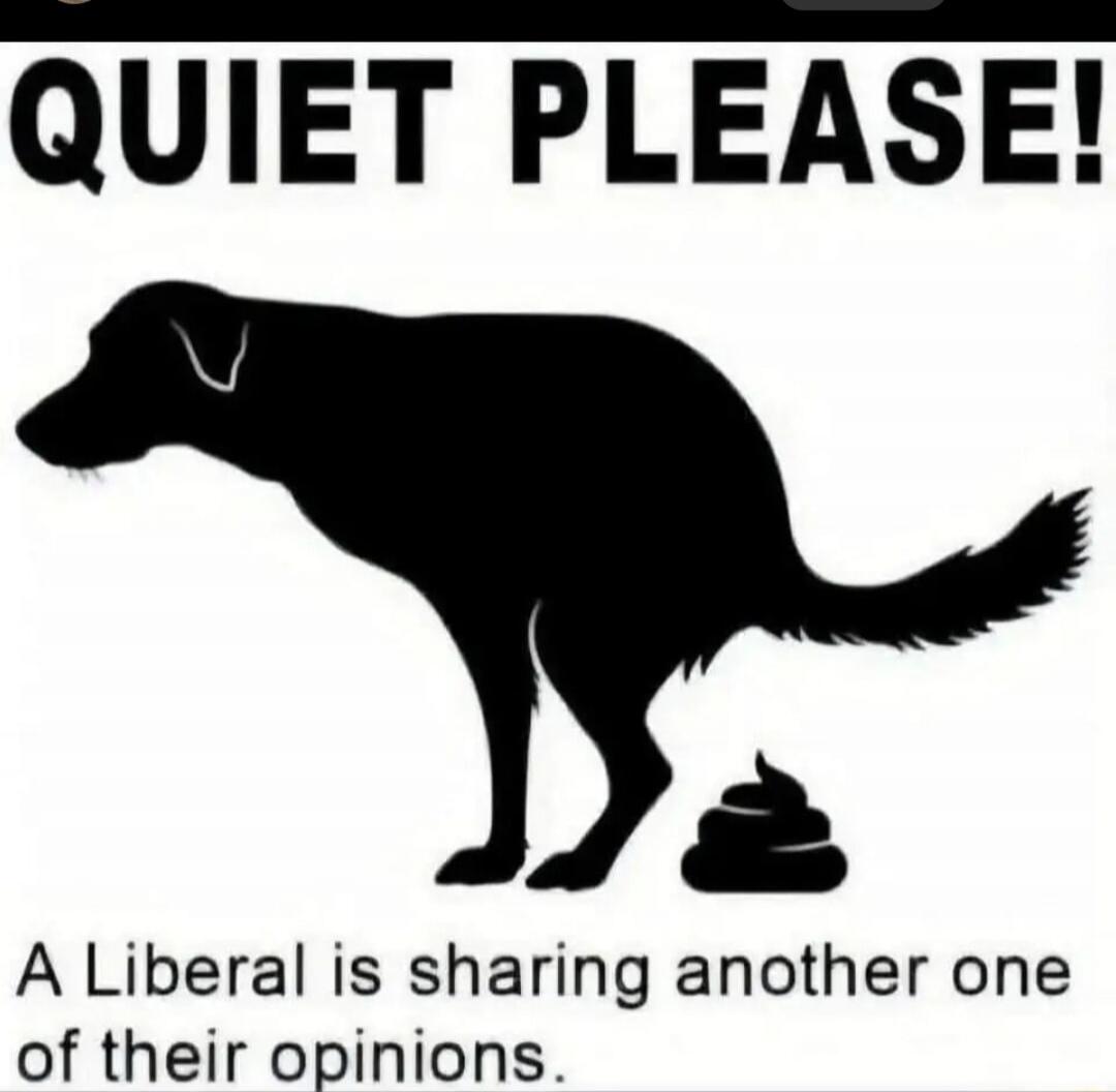 QUIET PLEASE!
A Liberal is sharing another one of their opinions.