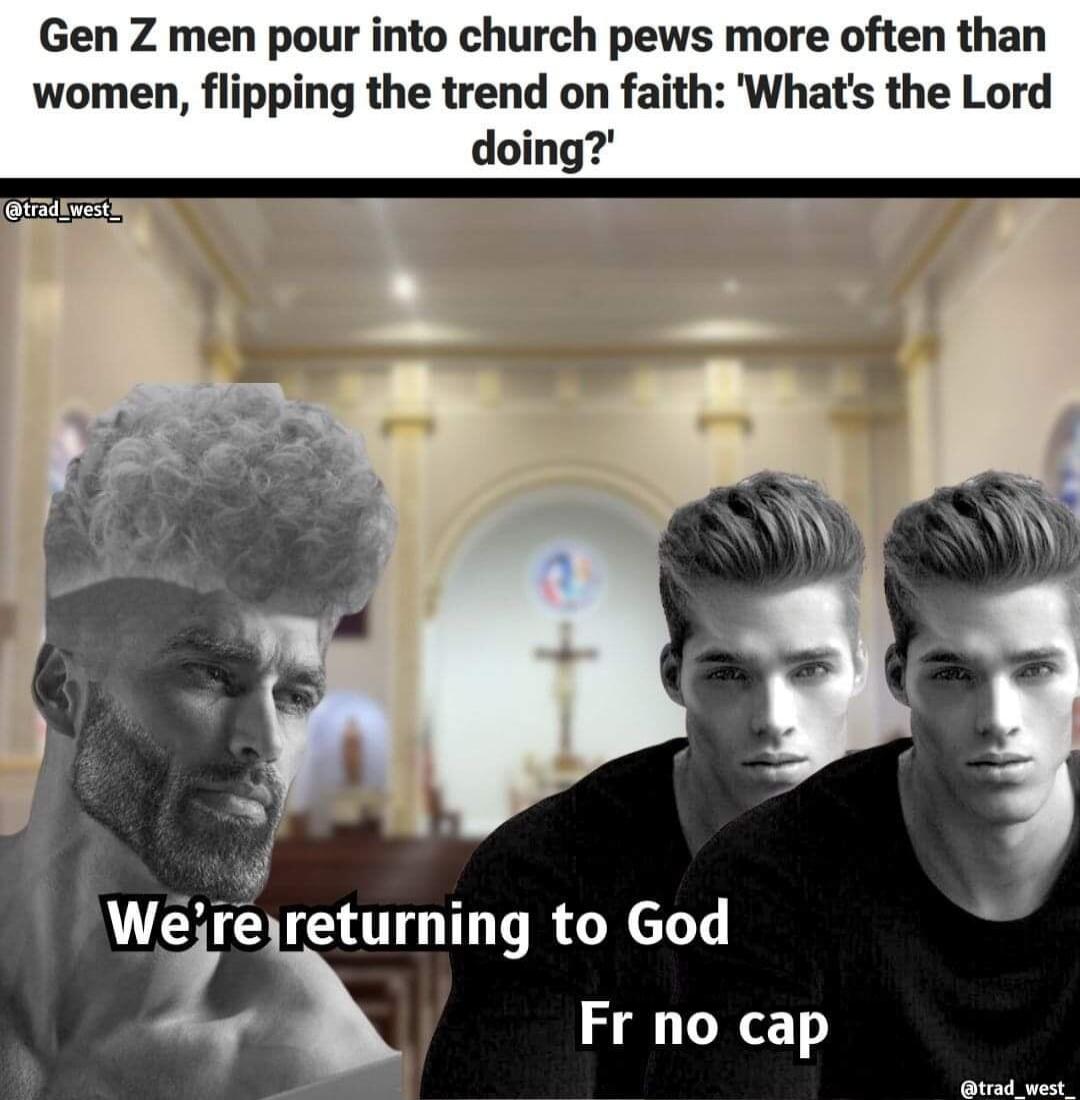 Gen Z men pour into church pews more often than women flipping the trend on faith Whats the Lord doing