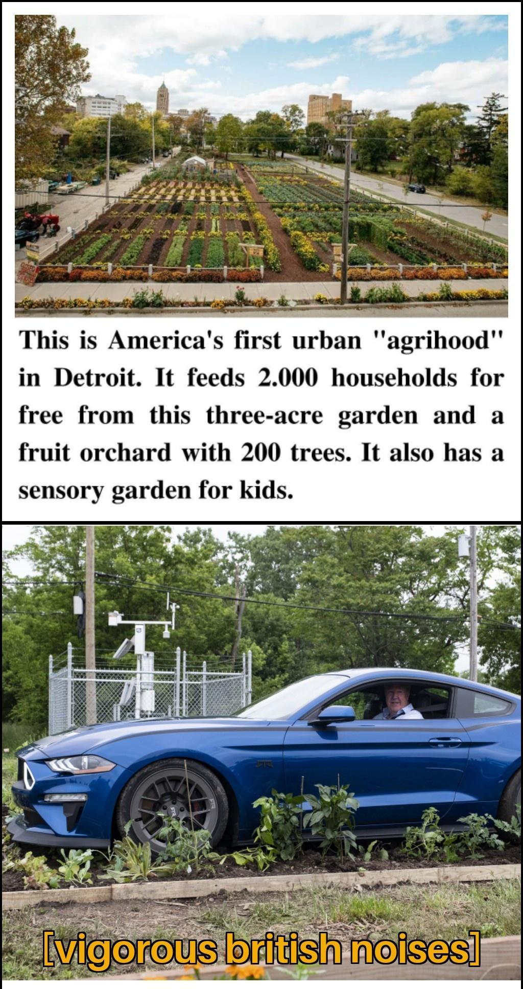This is Americas first urban agrihood in Detroit It feeds 2000 households for free from this three acre garden and a fruit orchard with 200 trees It also has a sensory garden for Kids