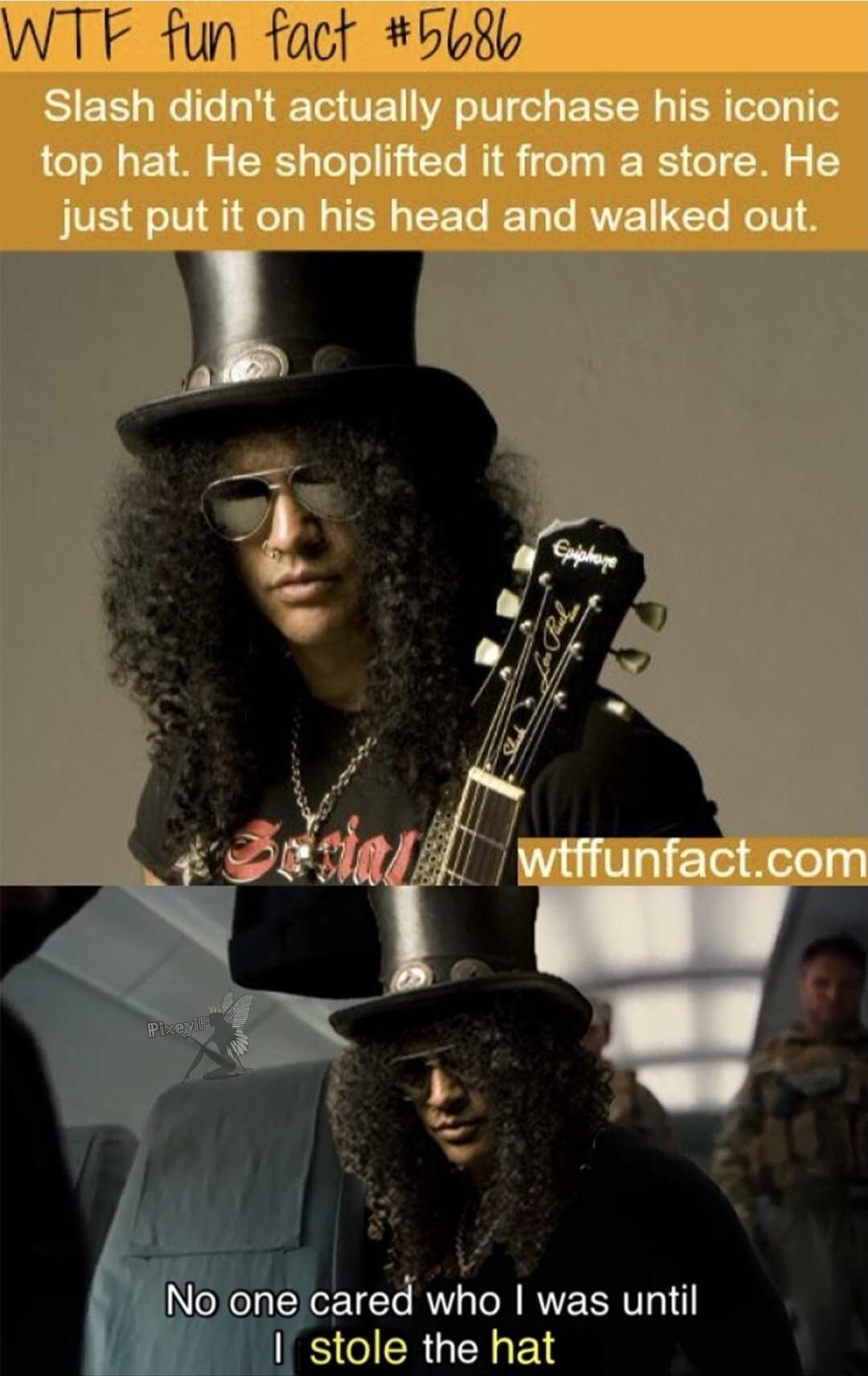 WTF fun fact 5680 onercared who was until stole the hat
